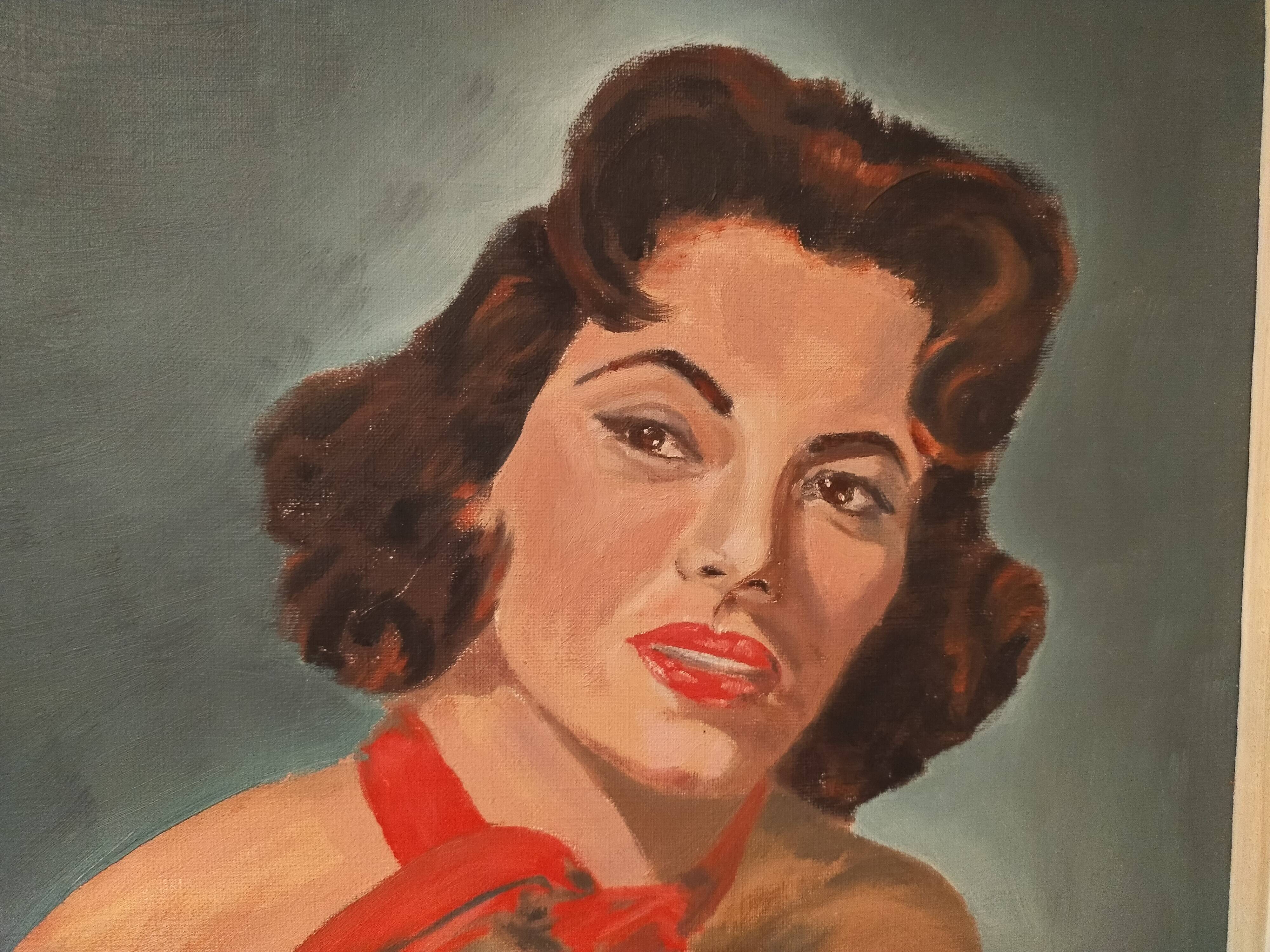 Portrait "Woman in Red Scarf"