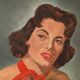 Portrait "Woman in Red Scarf"
