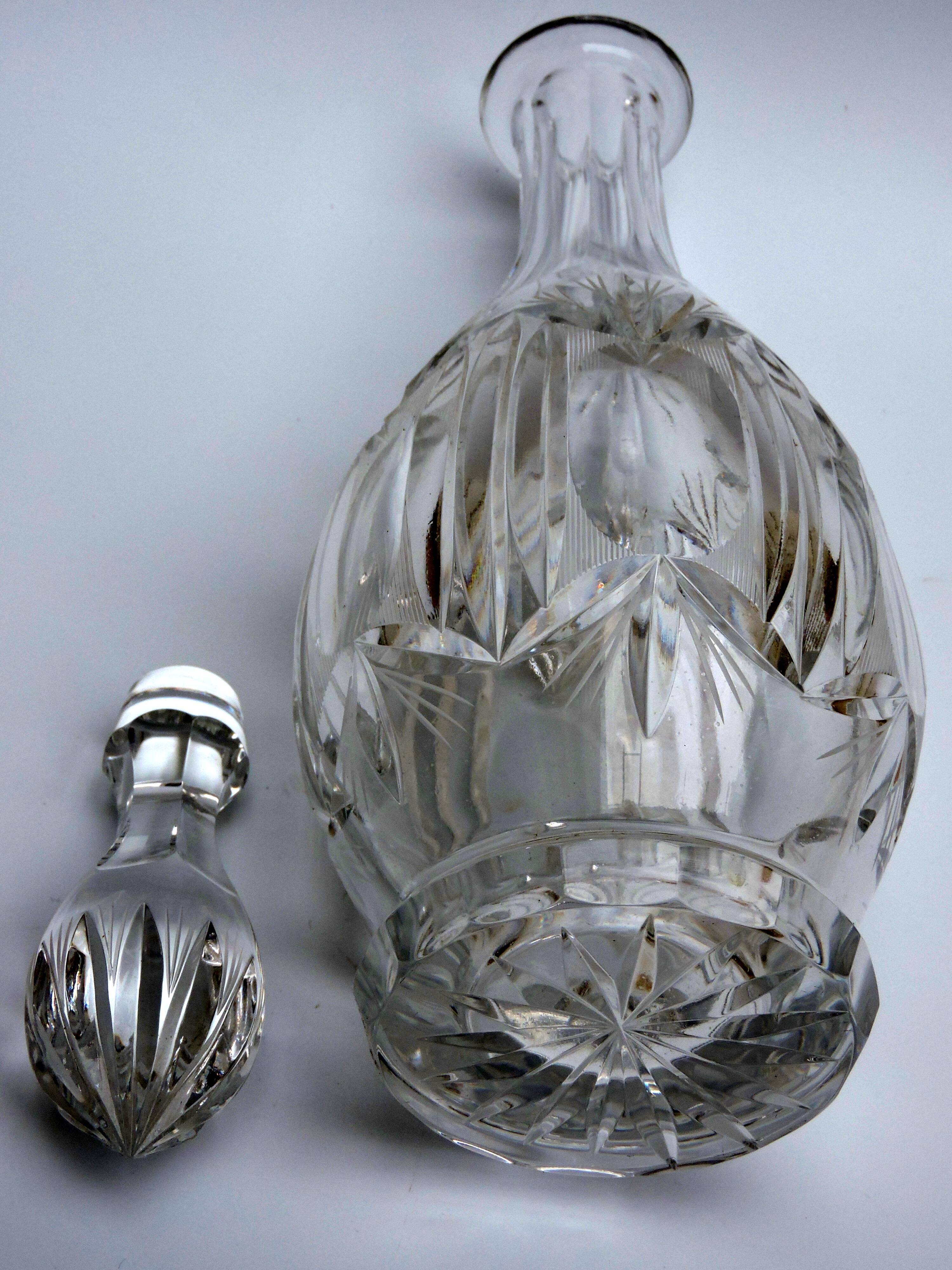 Decanter bohemian crystal wine diamond size capacity 1.1 liter