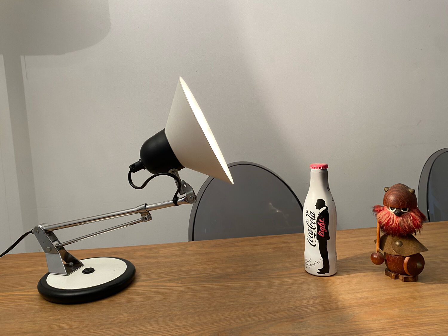 Aluminor articulated desk lamp France vintage 70s