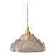 Vintage frosted glass pendant light (DF1)