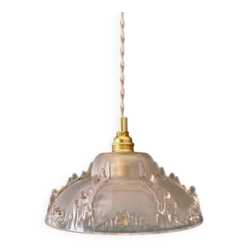 Suspension abat-jour vintage en verre dépoli (DF1)