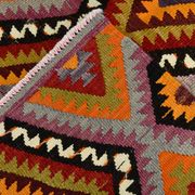 6x8 Multicolor Geometric Style Anatolian Vintage Kilim Rug, 177x236Cm