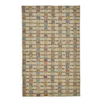 Handwoven Turkish Recycled Boho Rug 204 cm x 317 cm