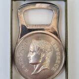 Napoleon Emperor bottle opener in his silver metal case Christofle Paris Gallia Brasserie series