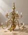 Large Dutch brass chandelier, 12 lights
