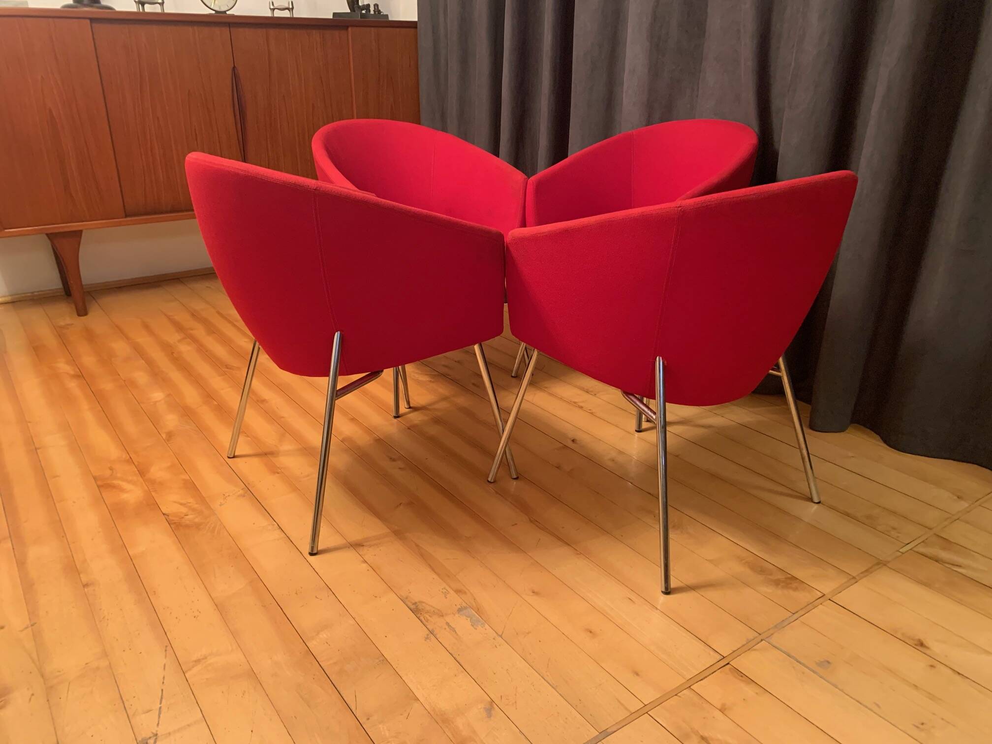 A set of four Megan club armchairs designed by René Holten, Artifort, the Netherlands