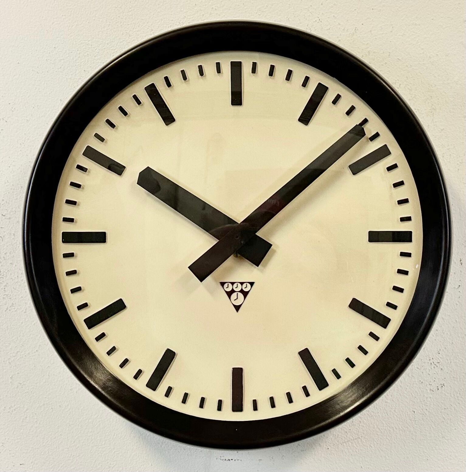 Industrial Bakelite Factory Wall Clock from Pragotron, 1960s