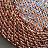 Set of 6 wicker and rattan undertributions