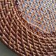 Set of 6 wicker and rattan undertributions