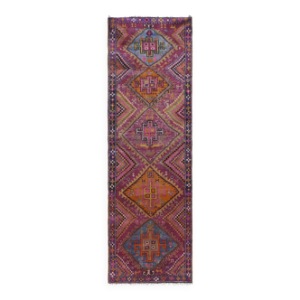 Tapis vintage turc de oushak tissé à la main 127x370 cm
