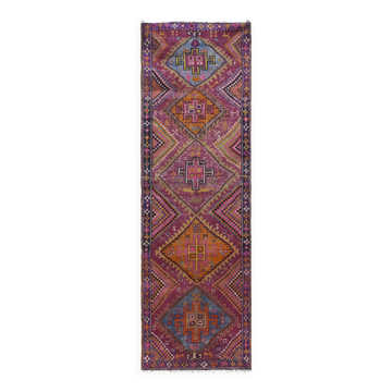 Vintage Turkish Oushak Rug Handwoven 127x370 cm