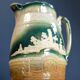 Antique Pitcher Jug Altehburg Saxony German Earthenware Numbered 1206E Village