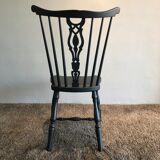 Pair of black-lase wooden chairs by Gemla Di-Sweden 1950