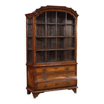 19th century Dutch inlaid display cabinet