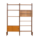 Two bay modular teak wall unit by sven andersen møbelfabrikk, norway, 1960s