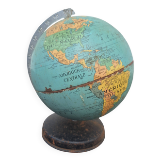 Old small metal globe "taride maps"