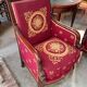 Pair of Empire period armchairs in mahogany