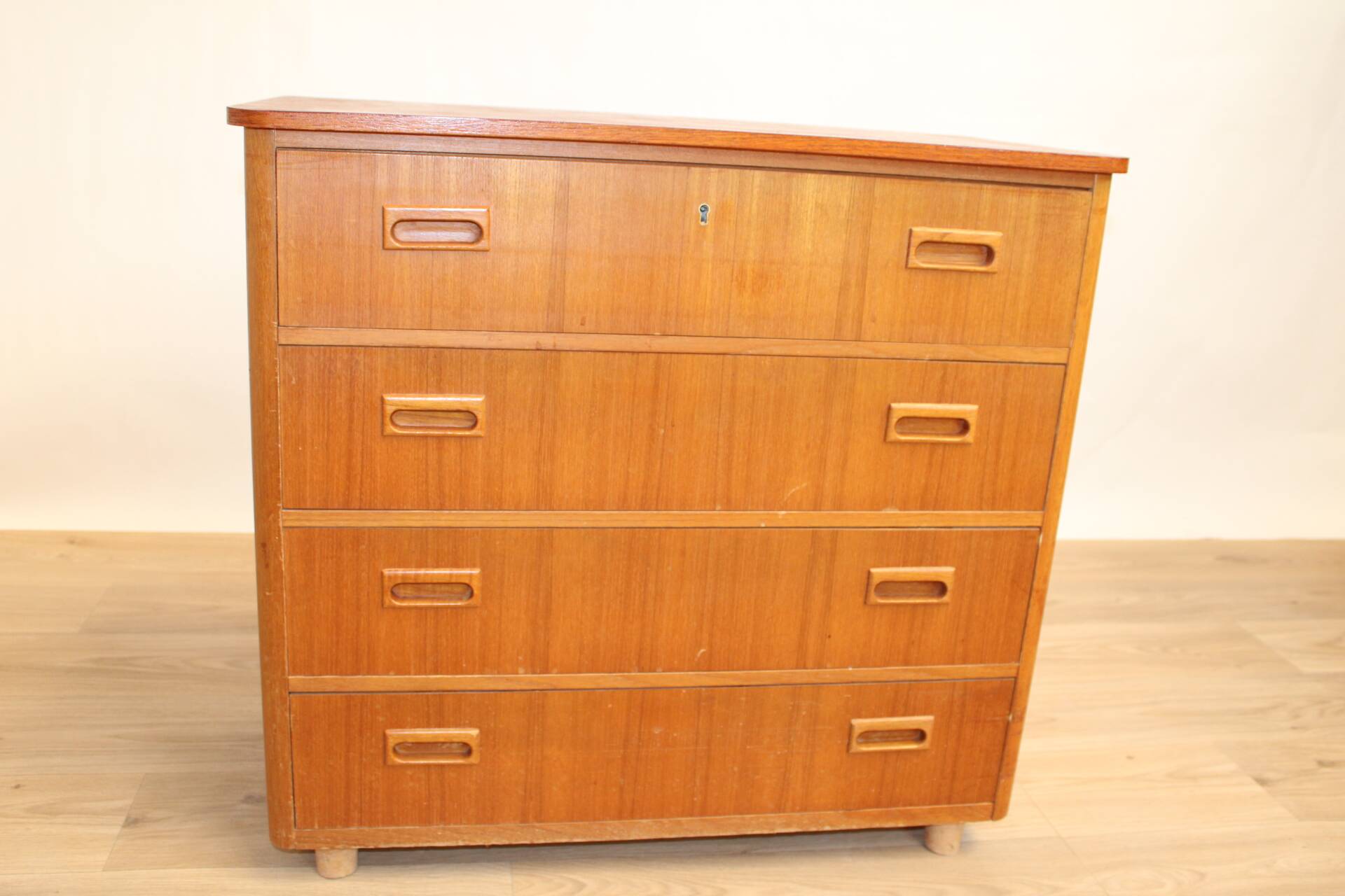 4-drawer chest of drawers in teak 1960 Denmark