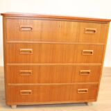 4-drawer chest of drawers in teak 1960 Denmark