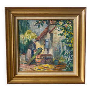 Gouache école du xxeme