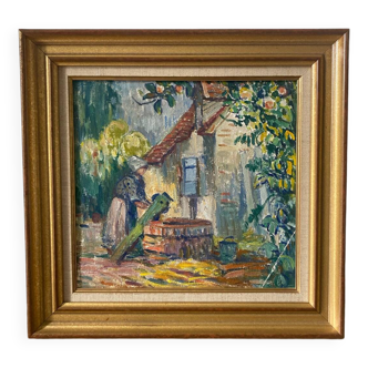 Gouache école du XXEME siècle