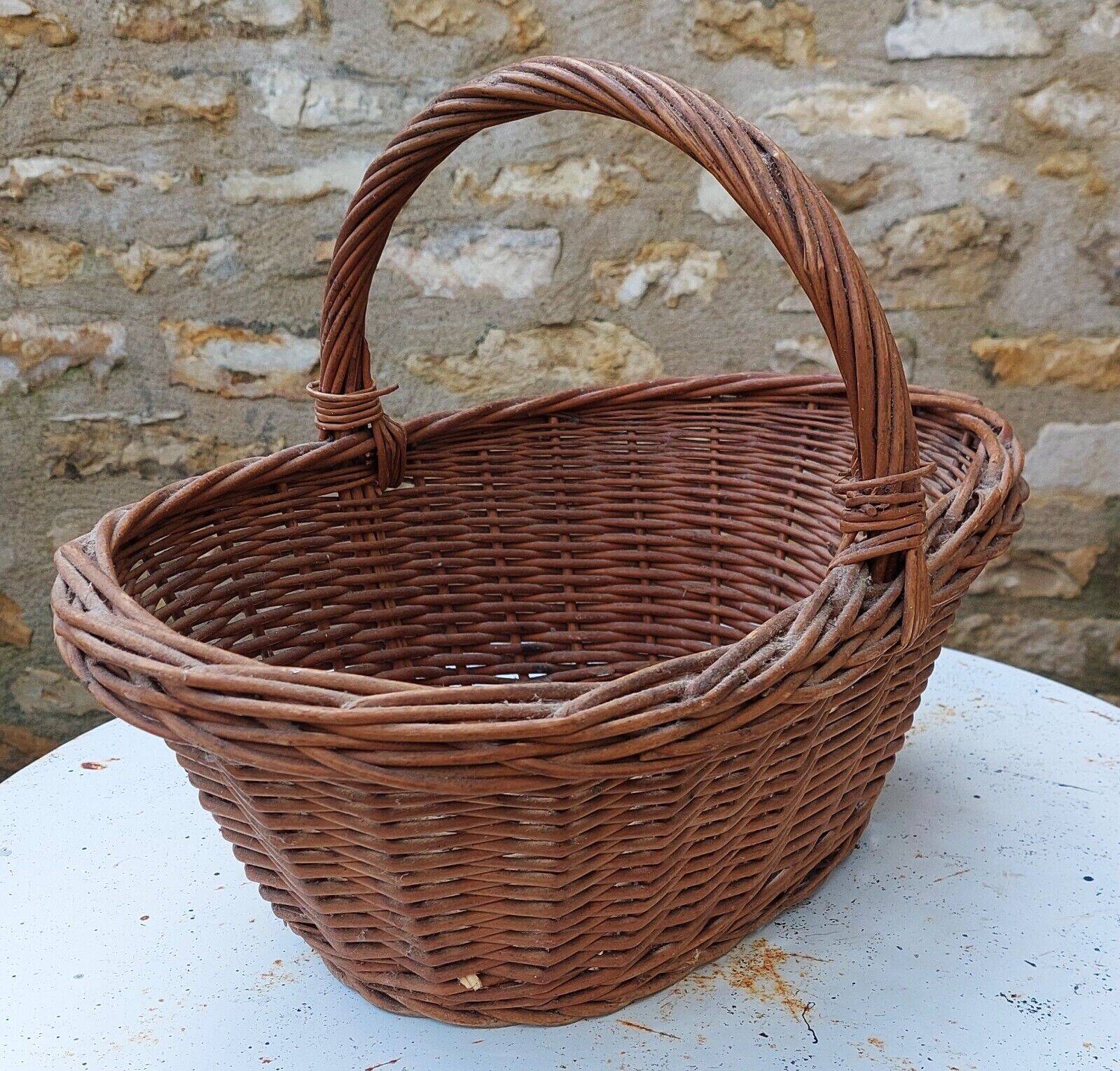 Vintage wicker basket 42 cm