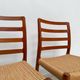 1970s set of 4 vintage Danish teak dining chairs no. 85 by Niels O. Møller