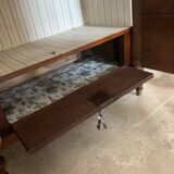 Louis XVI period secretary, in mahogany and Sainte Anne marble, 18th century