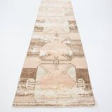 3x11 Rug For Kitchen Brown Beige Turkish Runner Rug, 86x325Cm SK 5286