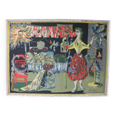 Vintage tapestry by Robert Debiève "The Bird Seller"