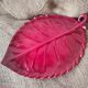 Red burgundy leaf earthenware dish