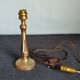 Antique table lamp in bronze and pressed glass by Ezan