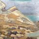 Painting, Oil on panel, "Mediterranean Coastal Town", France, 1930