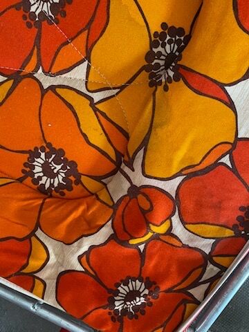 Orange vintage deckchair