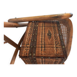 Old wicker trunk