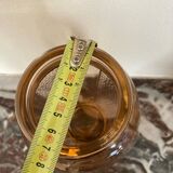 Art Deco pink molded glass vase