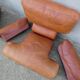 Vintage loft leather armchair DUVIVIER