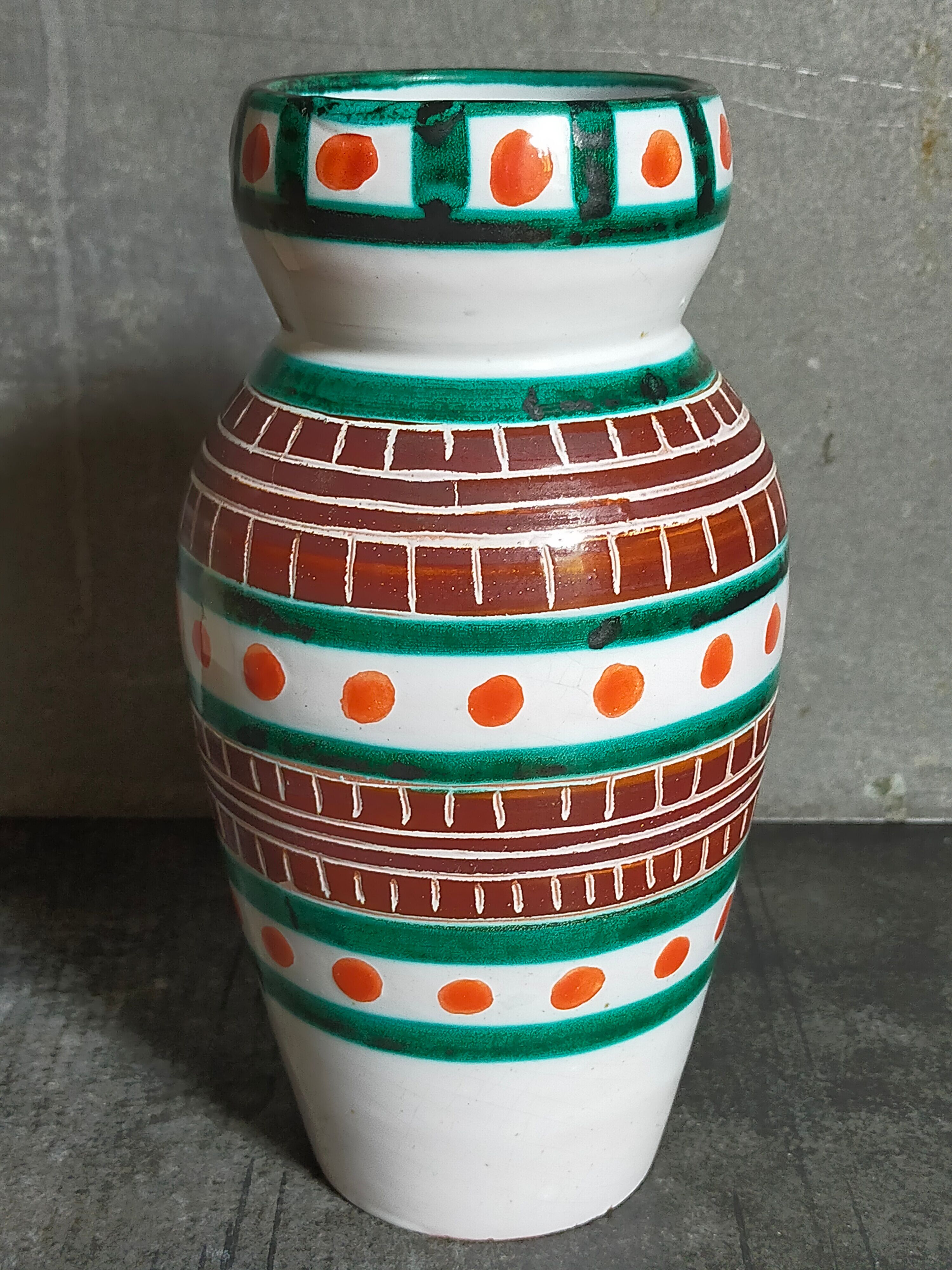 Vintage ceramic vase A. Fazio Vallauris 50s