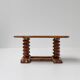 Sculptural French Oak Corkscrew Leg Coffee Table, France 1950s