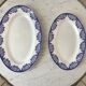 Duo of dishes Terre de Fer Sarreguemines model "Capri" Casino early twentieth century