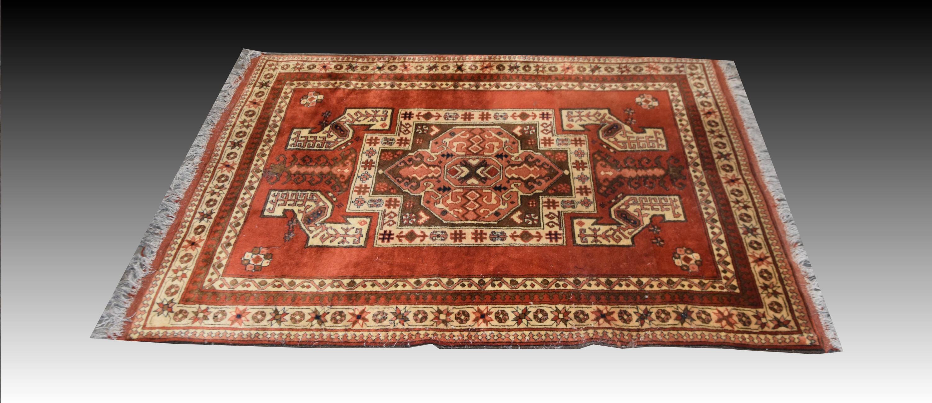 Tapis d'orient kazak afghan – noué main : 127 x 170 cm