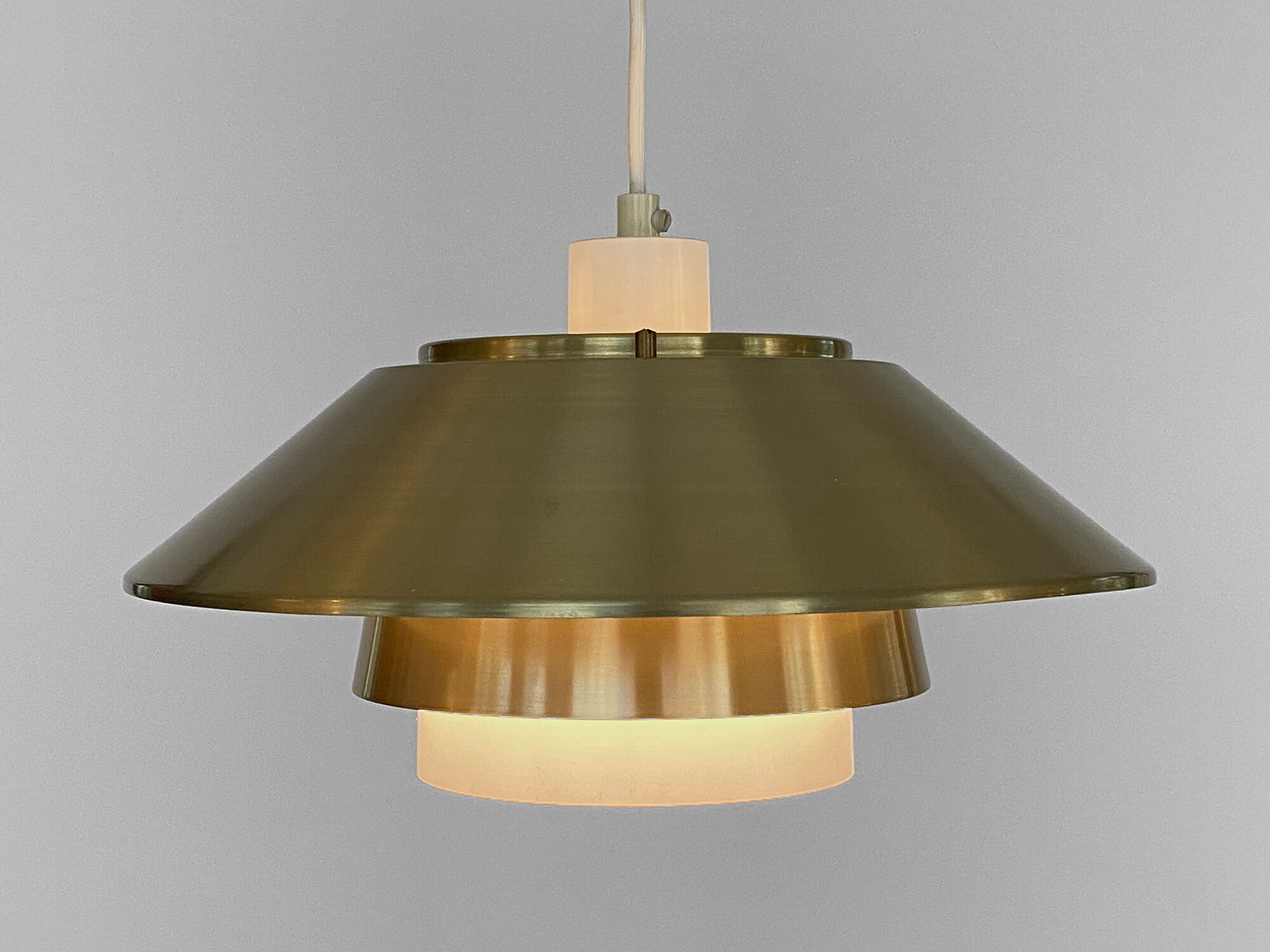 Aluminum pendant light by Vadsbo Metall. Sweden 1970s