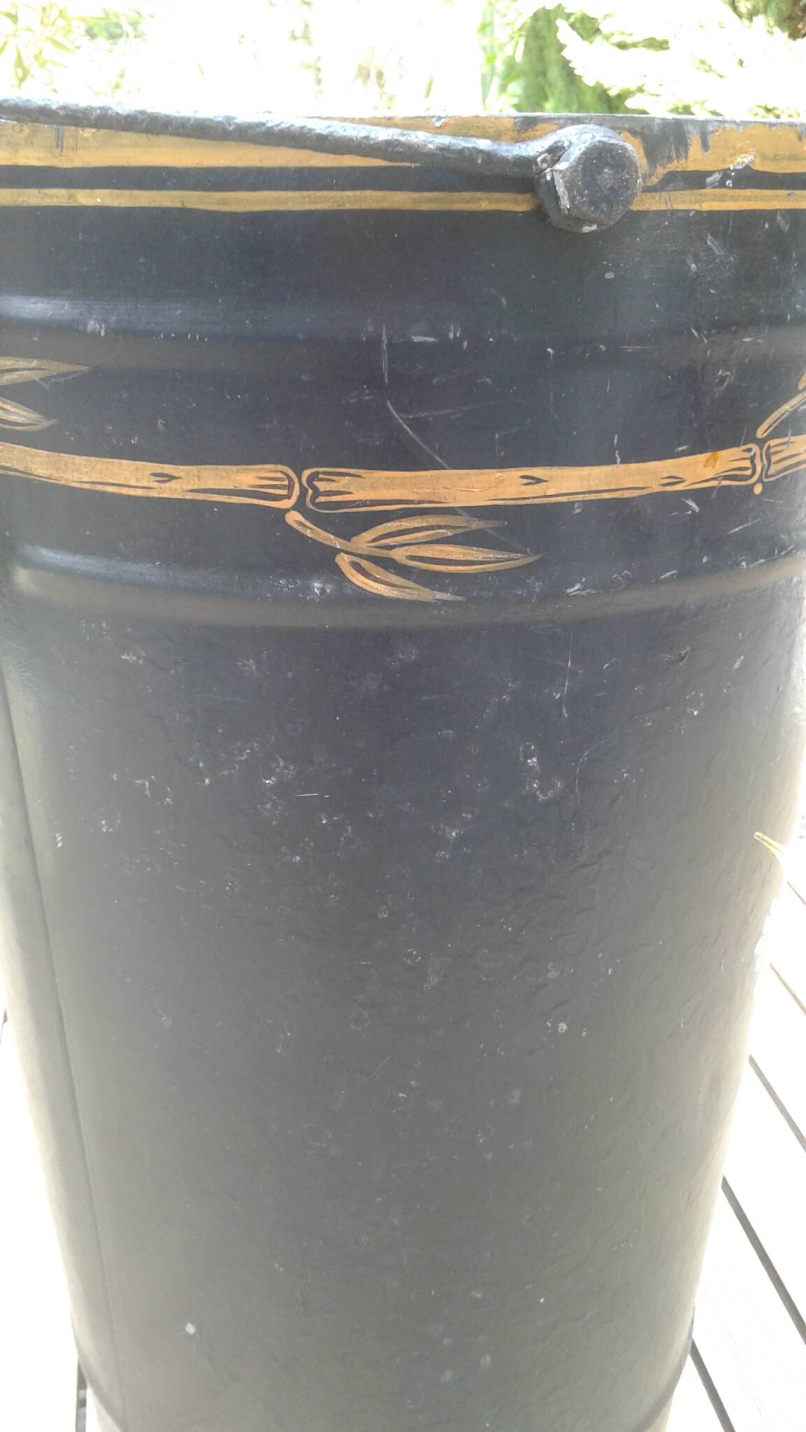 Zinc umbrella stand