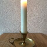 Small golden brass candlestick