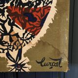 Panneau de tapisserie sur coton par Lurçat, 1960