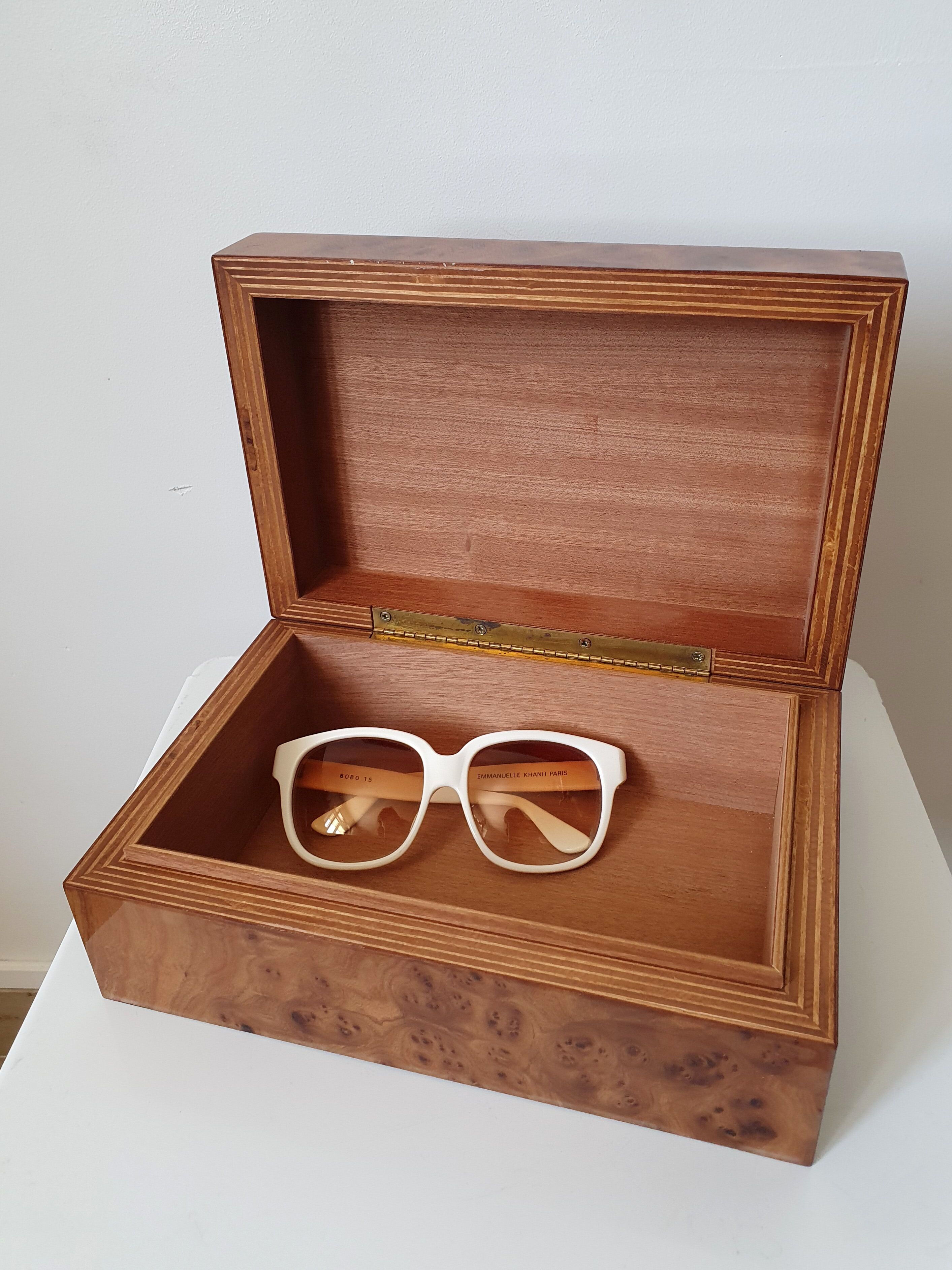 Cigar box magnifying glass wood