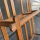 Large clothing rack/bistro mirror coat rack in oak - France 1950
