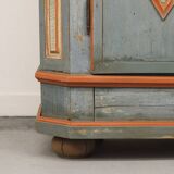 Folk art painted bridal armoire