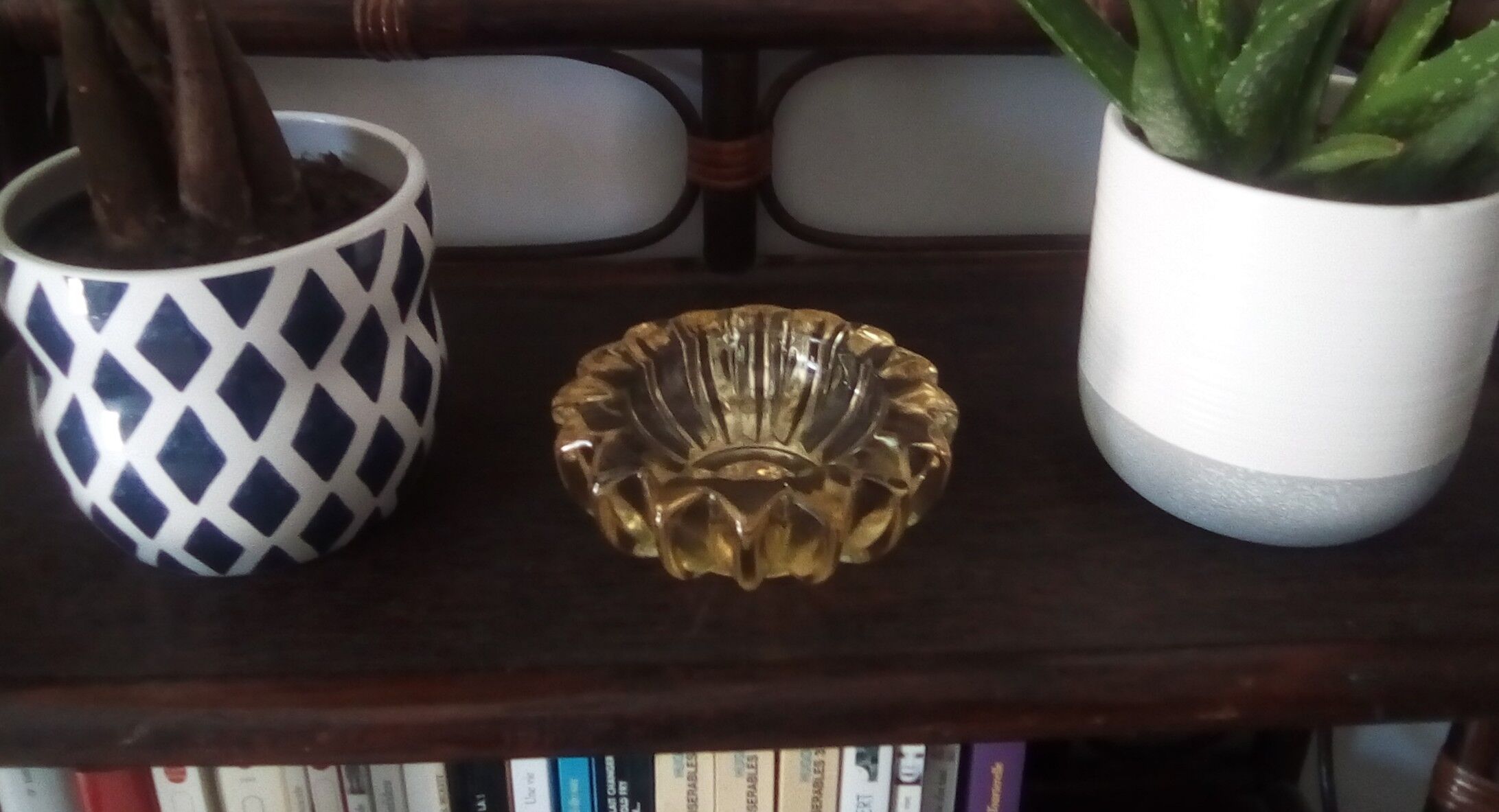 Vintage crystal ashtray, signed P.D Avesn 1940